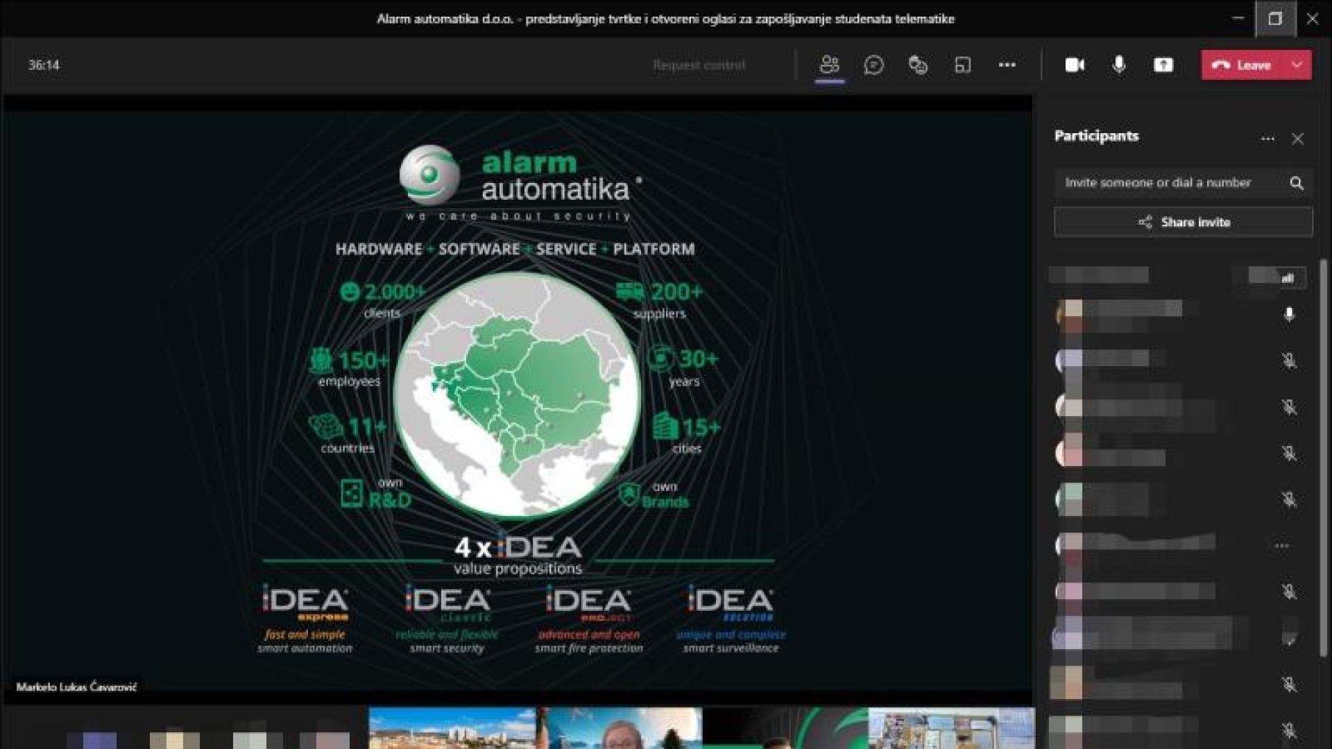 Za studente održano predstavljanje tvrtke Alarm automatika d.o.o.