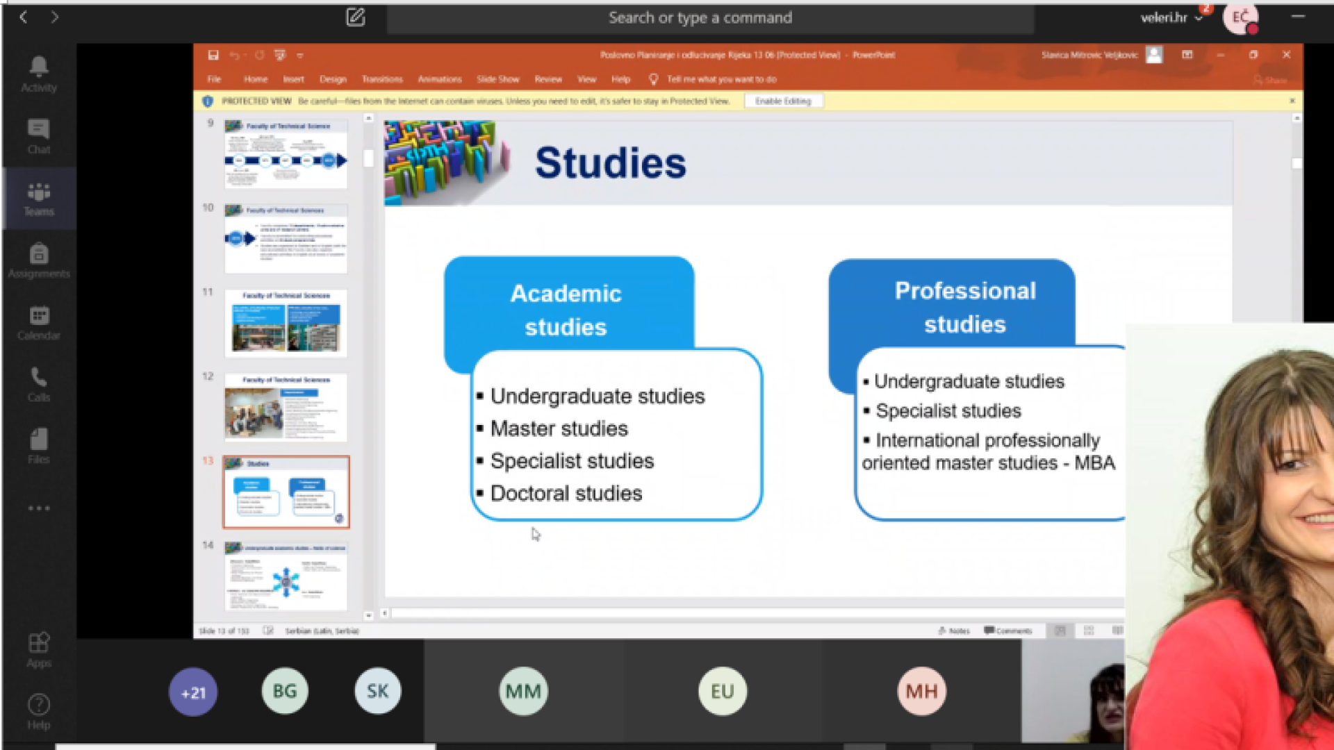 Ceepus iskustvo izv. prof. dr. sc. Slavice Mitrović Veljković s Fakulteta tehničkih nauka Univerziteta u Novom Sadu