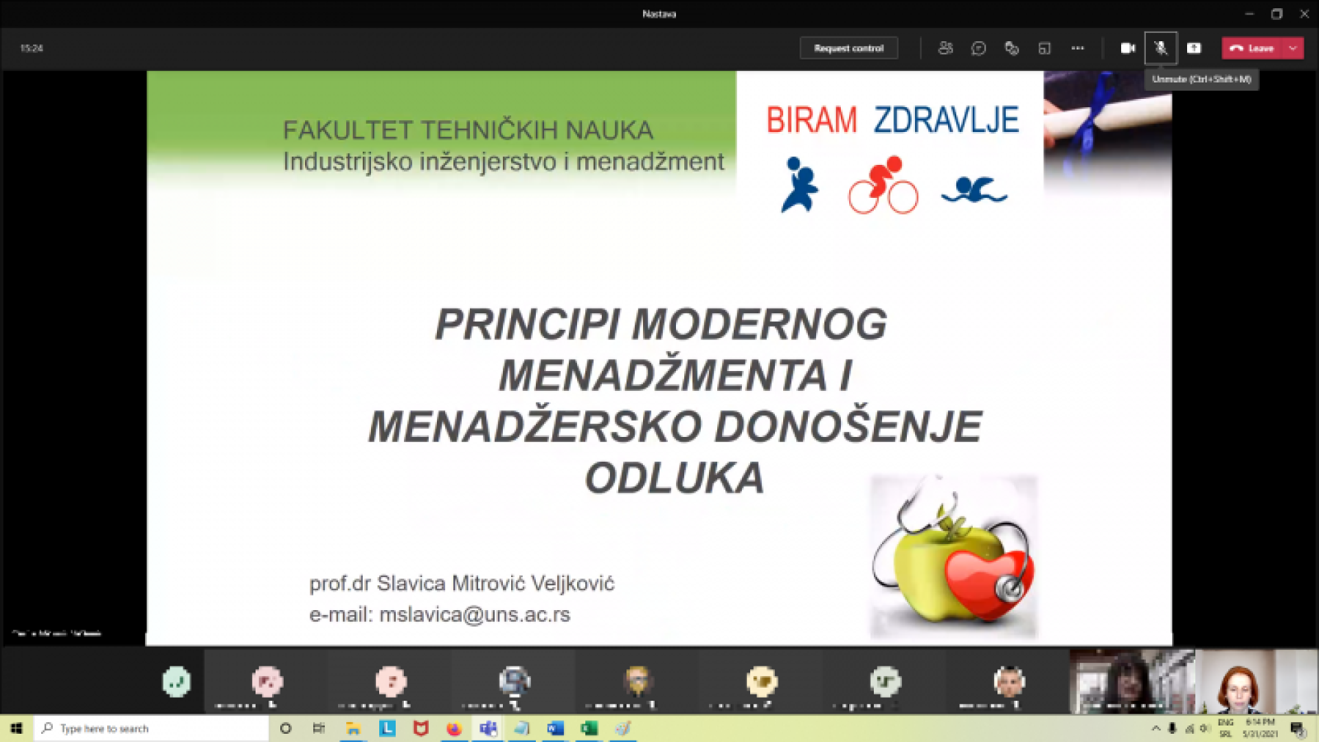 Održano virtualno gostujuće predavanje u okviru programa CEEPUS